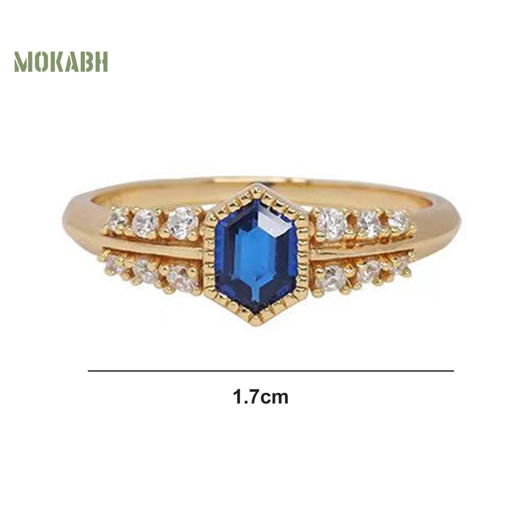 Nhẫn Đính Đá Nhân Tạo Lấp Lánh Phong Cách Cổ Điển Sang Trọng Dành Cho Nữ