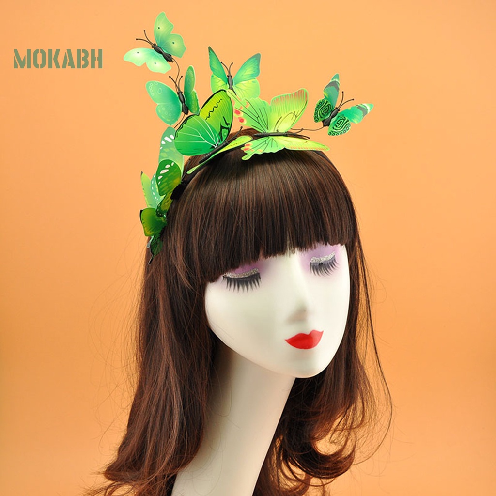 Băng Đô Cài Tóc Hình Bướm Ba Chiều Bằng Nhựa Sáng Tạo