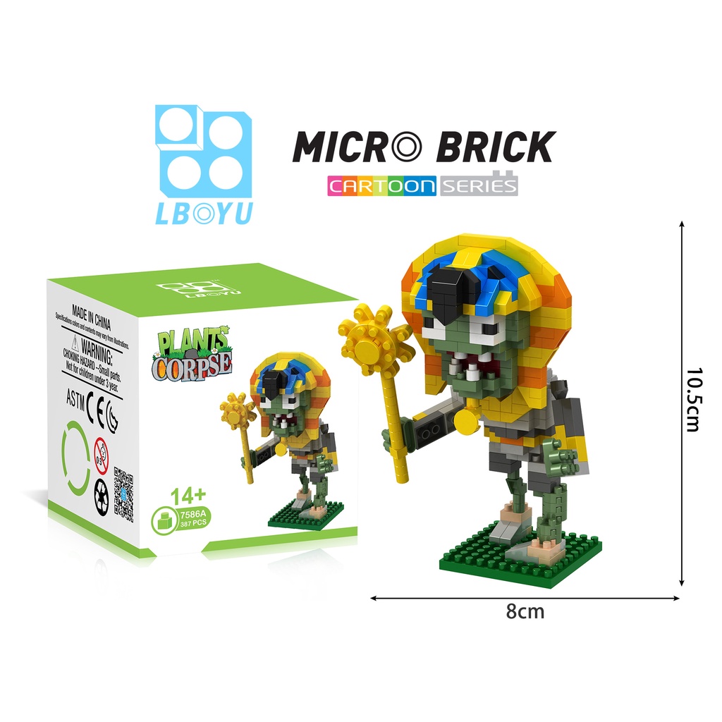 Hàng Mới Về Mới Trò Chơi Plants vs. Mô Hình Đồ Chơi Lắp Ráp Giáo Dục Cho Bé