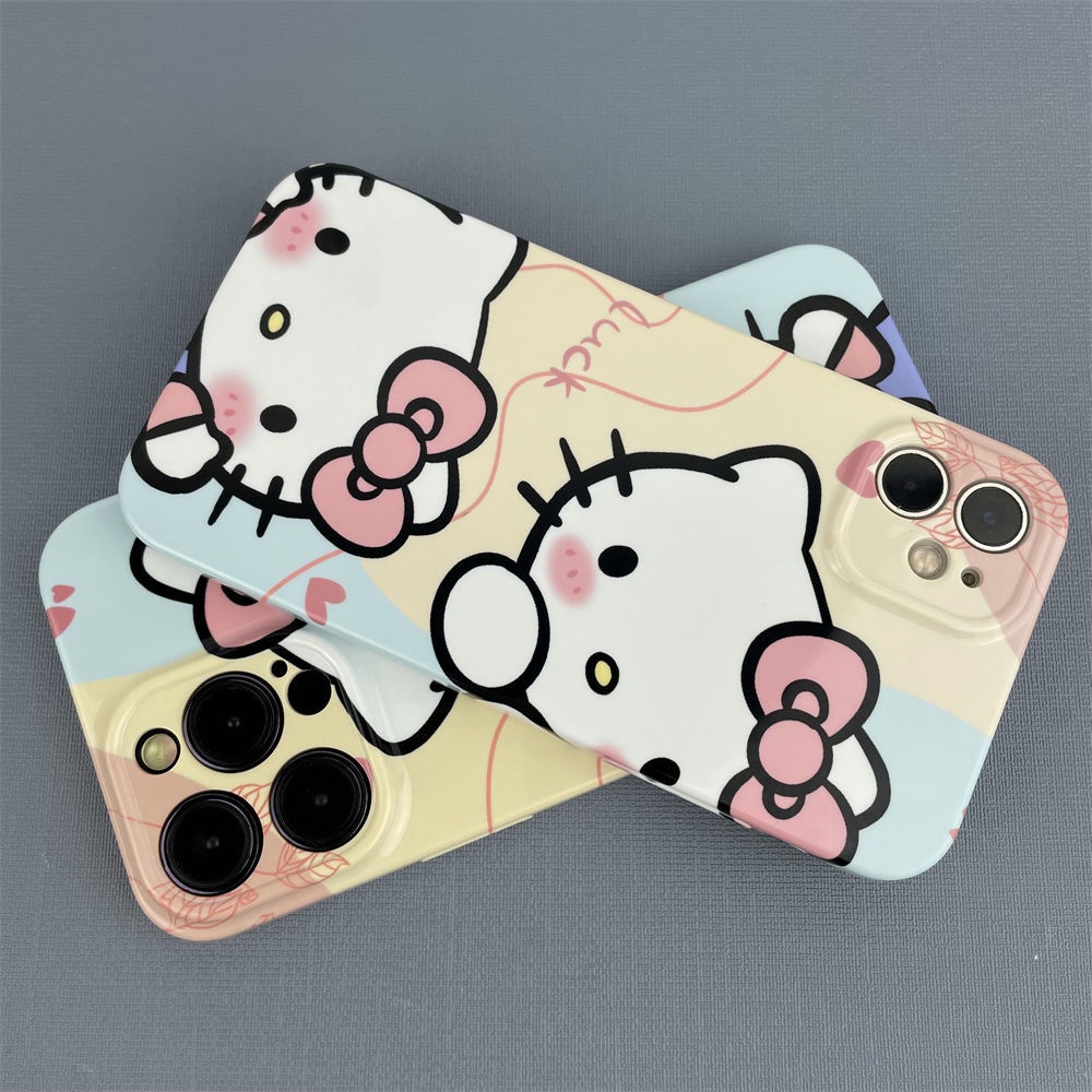 Ốp Điện Thoại Cứng Họa Tiết Hello Kitty Dễ Thương Cho Iphone 14Pro 11iPhone13 xr 8P7 12 max 390X