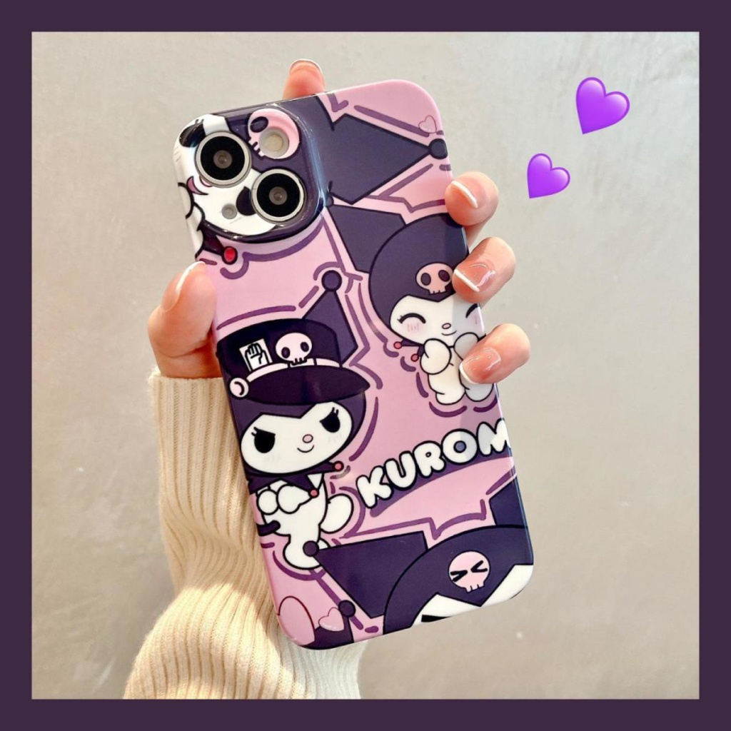 Ốp Điện Thoại Cứng Họa Tiết Kuromi Dễ Thương Cho Iphone Xs 11 13 Xr8 max / pro14plus 712 F7BN