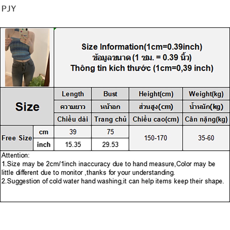 Áo Dệt Kim Không Tay Dáng Ôm Màu Gradient Gợi Cảm Cho Nữ PJ