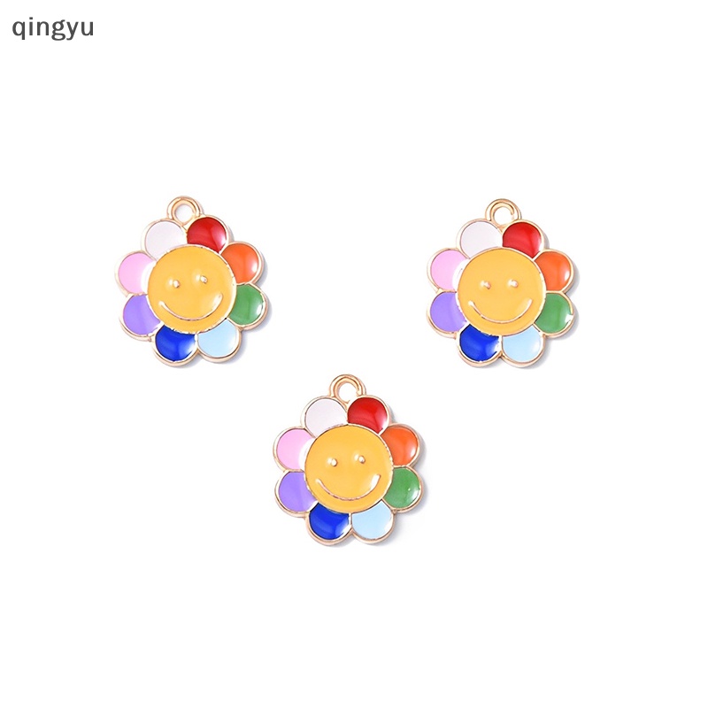 Bộ 10 Hoa Hướng Dương Tráng Men Dùng Làm Trang Sức Diy