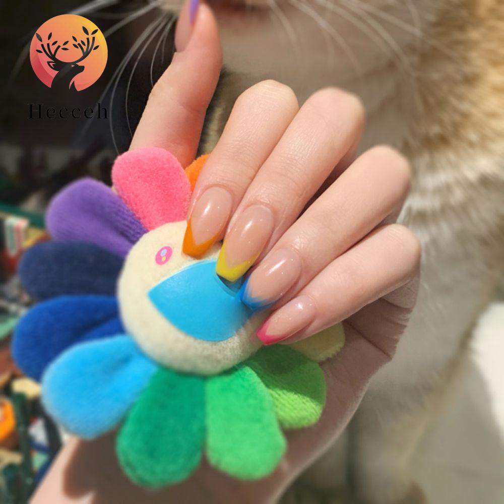 Hộp 24 Móng Tay Giả Ngắn Che Phủ Toàn Diện Tháo Rời Được