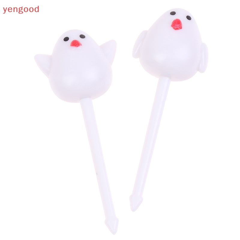 Bộ 6 Nĩa Ăn Trái Cây Hình Gà Con Dễ Thương Cho Bé