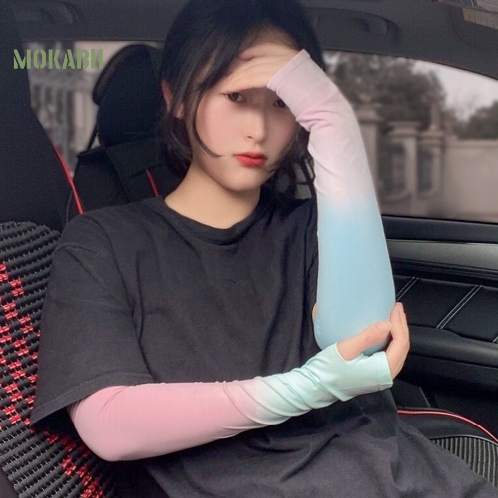 1 Cặp Găng Tay Co Giãn Tốt Không Bị Rối Thấm Hút Mồ Hôi Màu Gradient