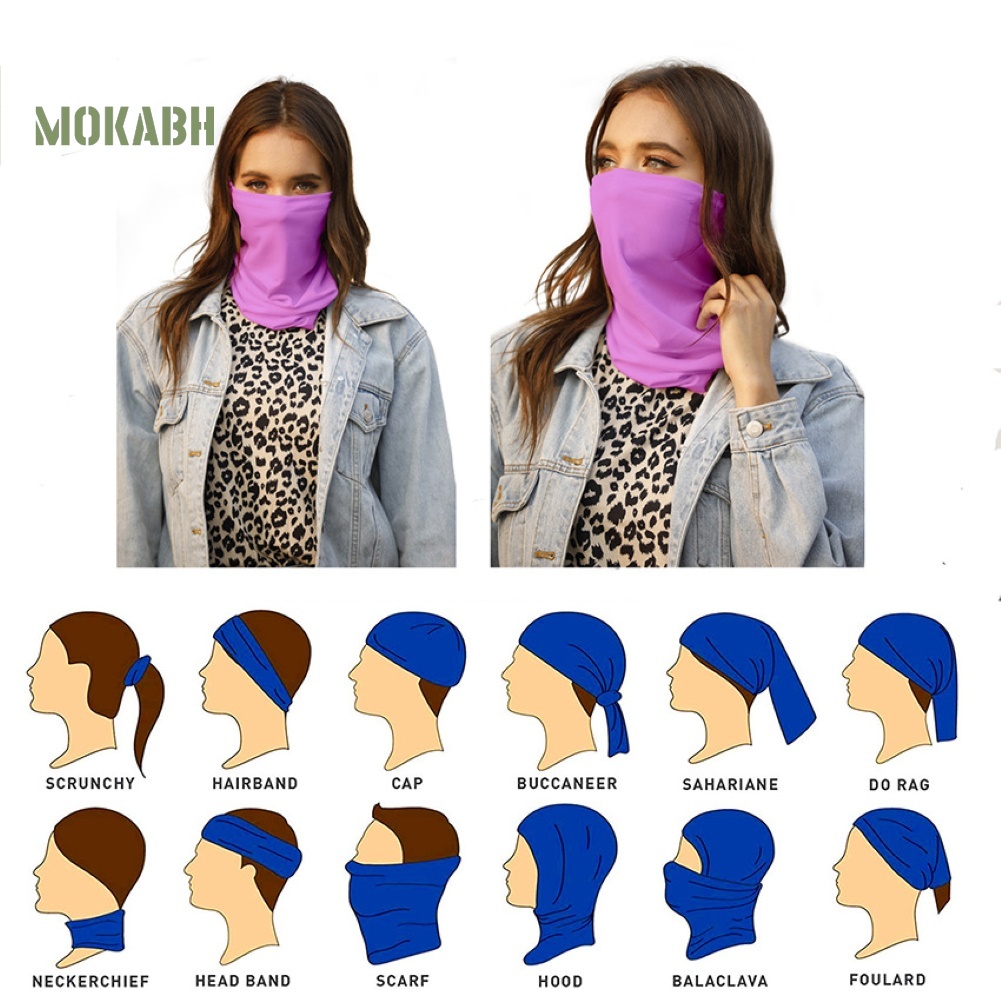 Khẩu Trang Bandana Che Phủ Toàn Diện Chống Tia UV Chống Bụi Kèm Đồ Lọc Tiện Dụng