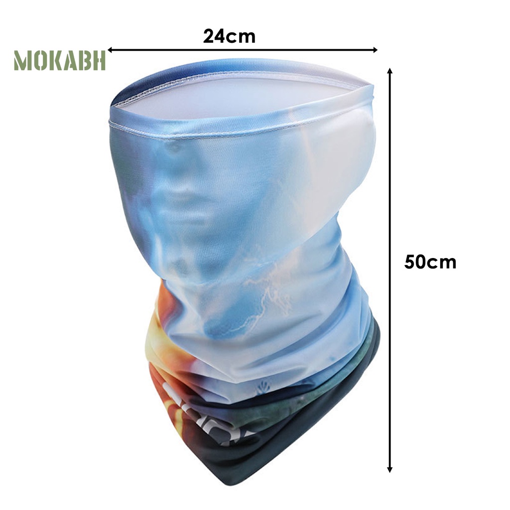 [Mok Abh] Tấm Che Nắng Bằng Lụa Lạnh Độ Co Giãn Cao Nhanh Khô Chống Nắng Mùa Hè Bảo Vệ Khi Đi Xe Đạp Thể