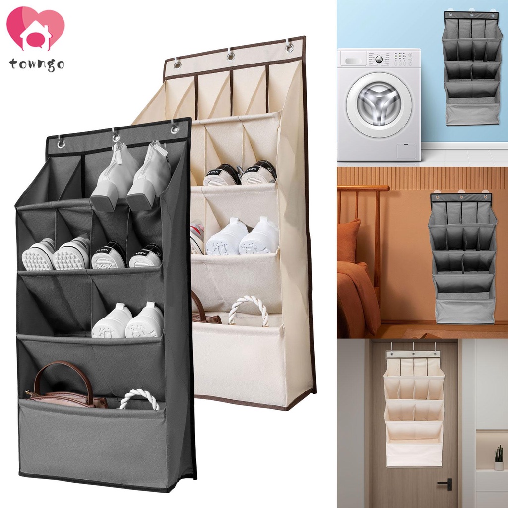 Giá Treo Giày 11 Ngăn Bằng Vải Oxford 600D Chống Mài Mòn Tiện Dụng Cho Cửa Ra Vào / Cửa Ra Vào / Cửa Hàng Kkc4852
