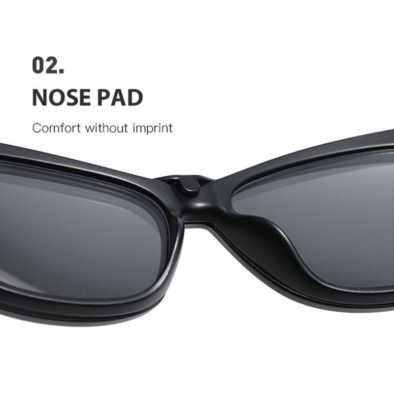 VIENDO Kính Mát Mắt Mèo Phân Cực Chống Tia UV400 2 Trong 1 Thích hợp cho đi xe đạp/ngoài trời/thể thao/lái(có thể cắt cận thị ống kính)