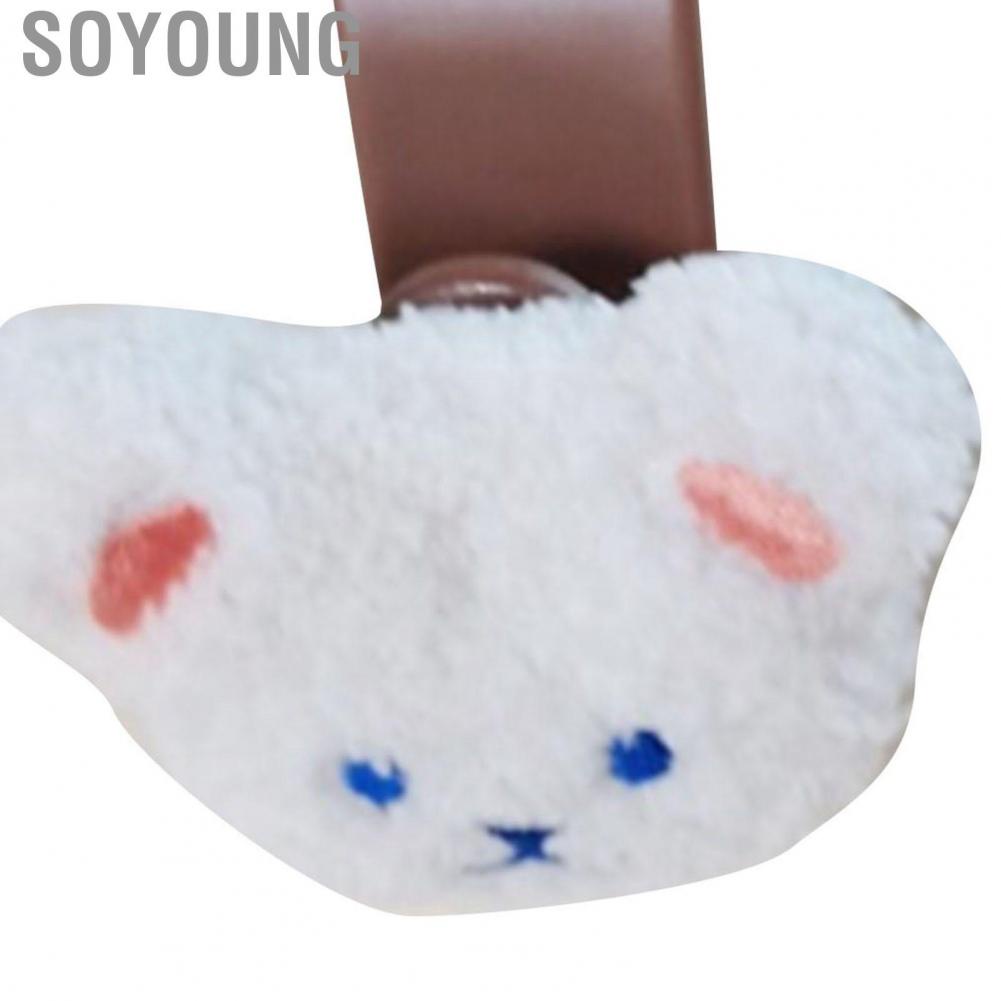 Soyoung Car Purse Hook  Easy Mounting Cute Little Bear Style Headrest Rounded Edges for Water Bottles