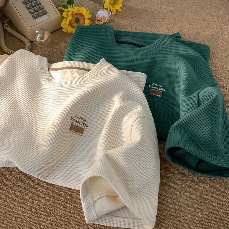 Áo Thun Nam Tay Ngắn Có Thêu Chữ Thời Trang Phong Cách