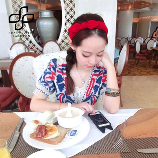 Băng Đô Tai Thỏ Thắt Nơ Thời Trang Cho Nữ