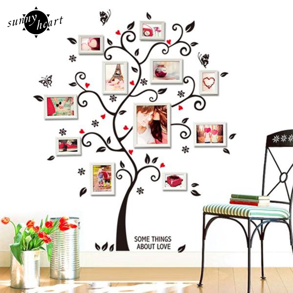 Đề Can Dán Tường Trang Trí Hình Hoa Trái Tim Đáng Yêu