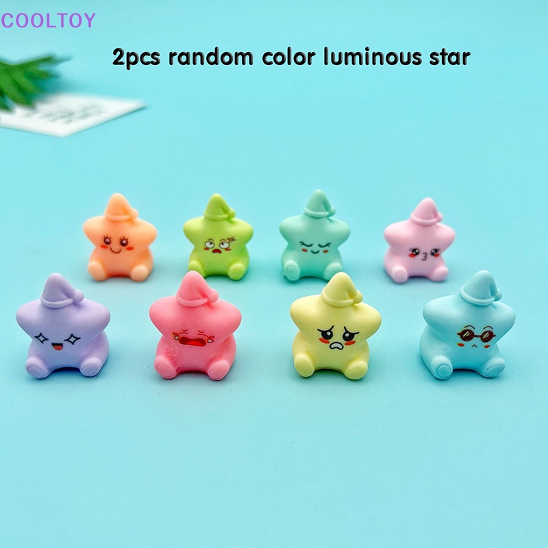 Set 2 Đồ trang trí Ngôi Sao Hoạt Hình Dạ Quang Trang Trí Xe Hơi