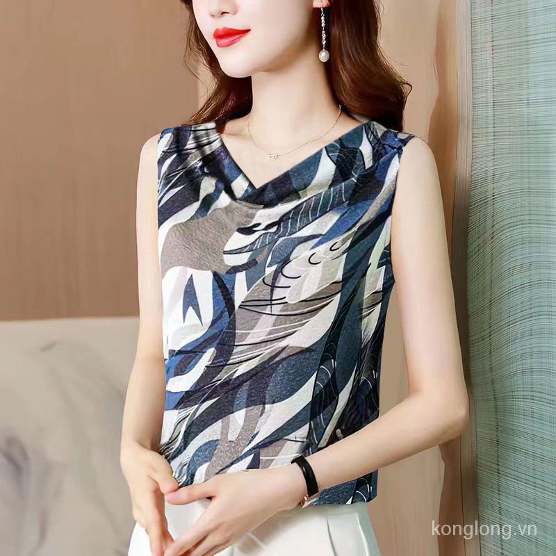 Áo Thun Không Tay Dáng Rộng Phong Cách Retro Thời Trang Mùa Hè Hàng Mới Dành Cho Bạn Nữ