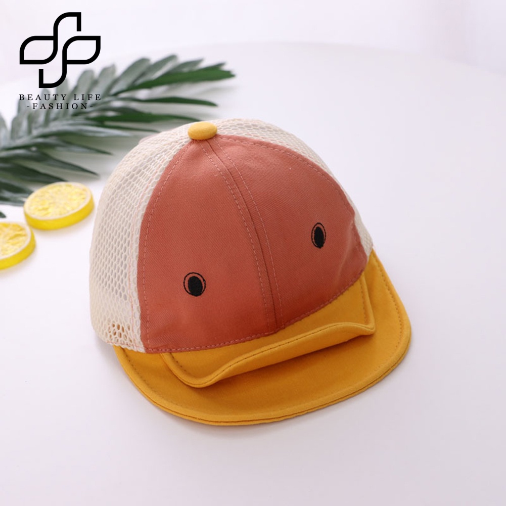 Mũ Lưỡi Trai Phối Lưới Thoáng Khí Thời Trang Mùa Hè Cho Bé