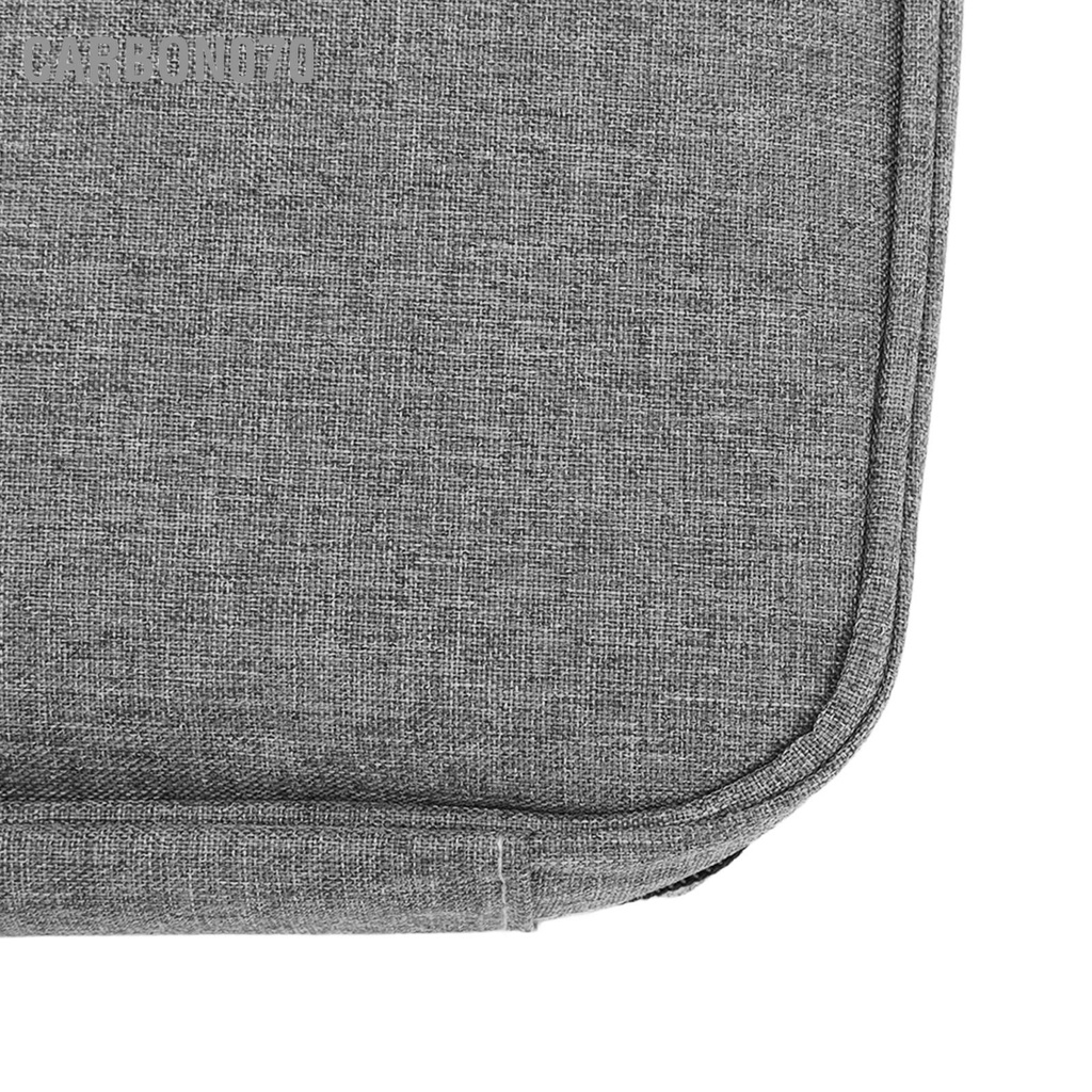 Carbon070 Vỏ Laptop Màu Xám Đậm Vải Chống Thấm Nước Dây Kéo Kim Loại Thoải Mái Tay Cầm Cho Văn Phòng Trường Học Tại Nhà