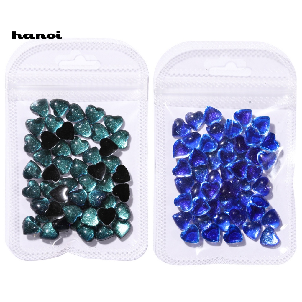 Set 50 Phụ Kiện Trang Trí Móng Tay Nghệ Thuật Hình Trái Tim