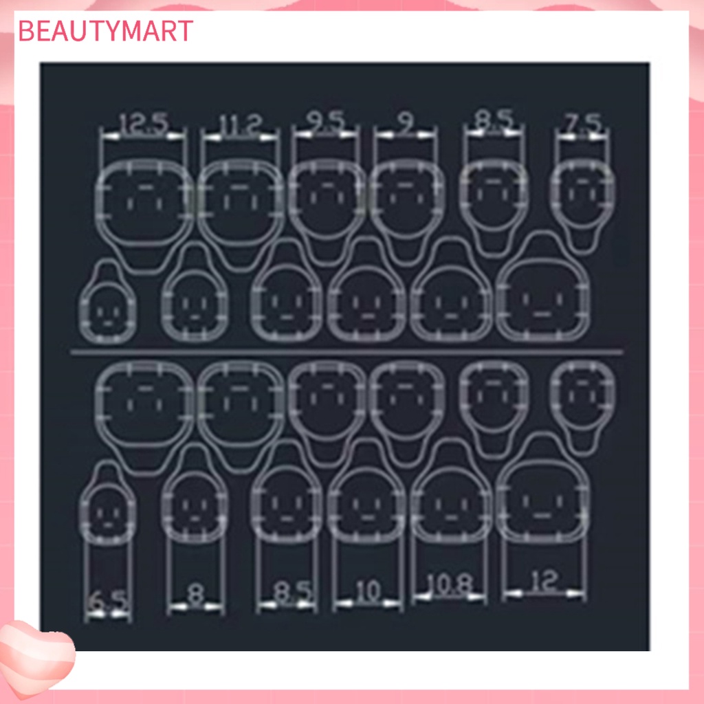 Set 50 Tấm Băng Keo Dán Móng Tay Giả Siêu Mỏng Vô Hình 2 Màu Tùy Chọn