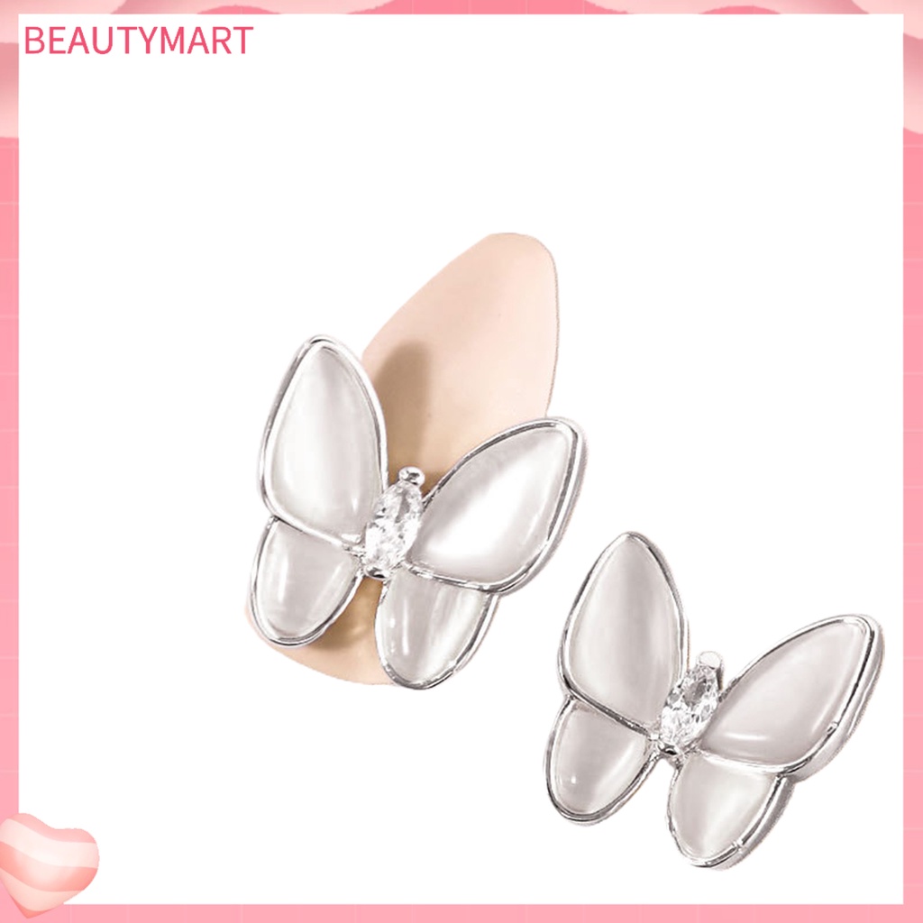 Set 2 Phụ Kiện Trang Trí Móng Tay Hình Bướm Mini Đính Đá DIY