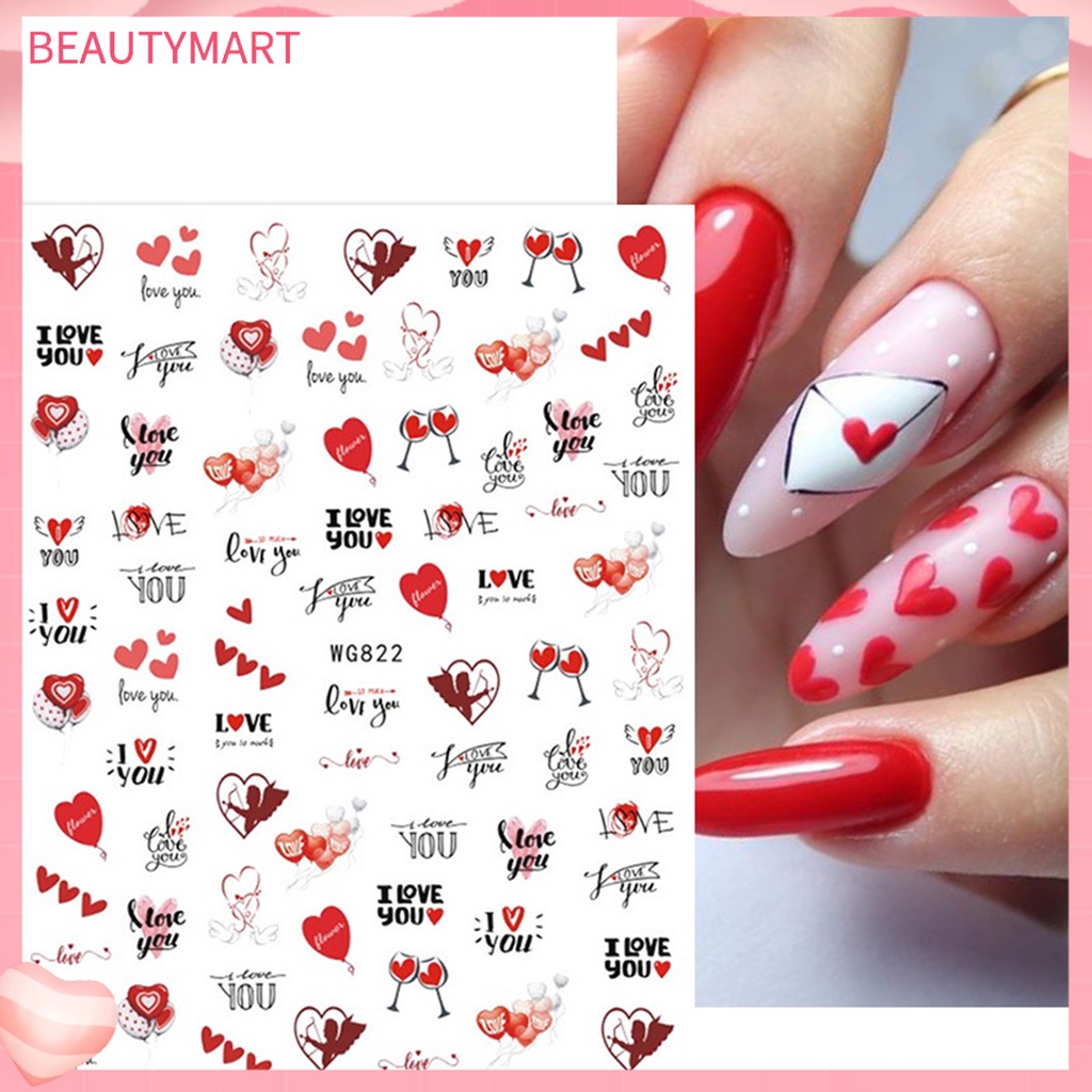 Miếng Dán Trang Trí Móng Nghệ Thuật Tạo Hiệu Ứng 3D Lãng Mạn Siêu Mỏng Cho Nữ
