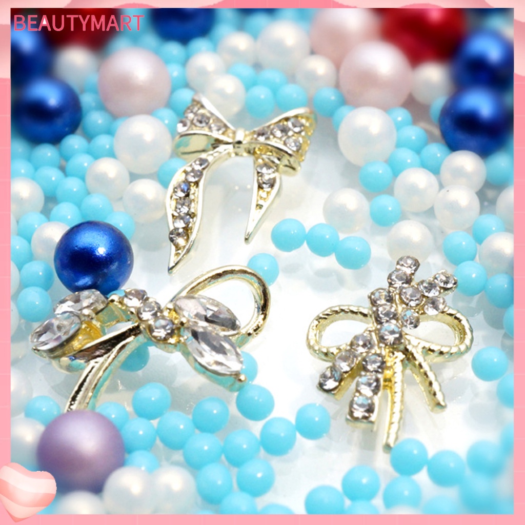 Set 10 Phụ Kiện Nơ Bằng Hợp Kim Trang Trí Móng Tay DIY