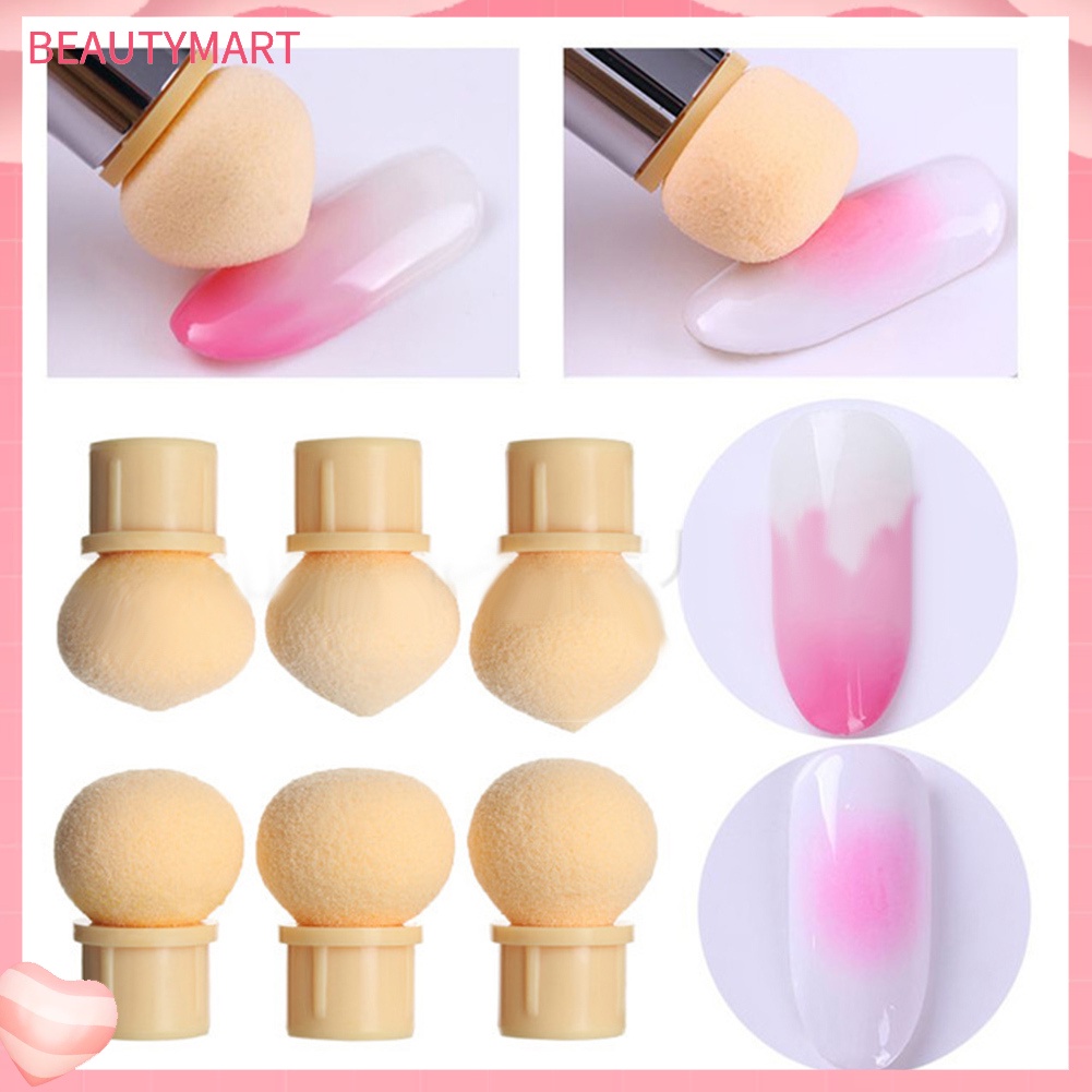 Set 6 Đầu Mút Xốp Mềm Thay Thế Chuyên Dụng Cho Bút Vẽ Móng