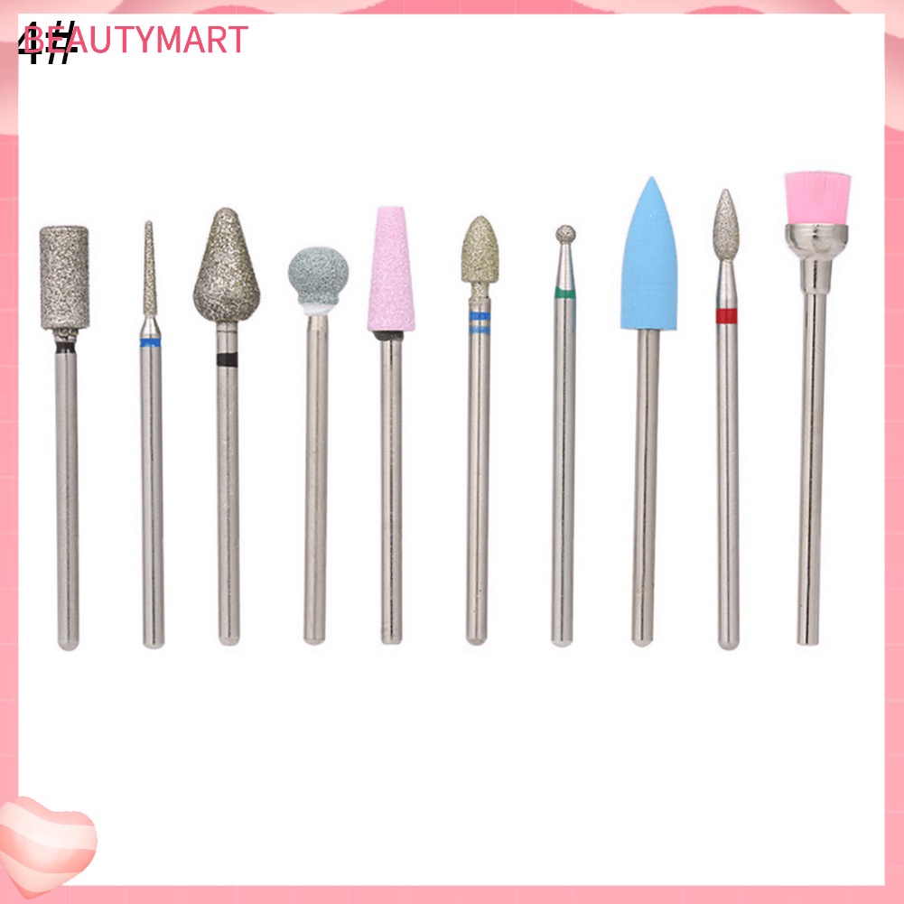 Bộ 10 Đầu Mài Móng Tay Chuyên Dụng Chất Lượng Cao