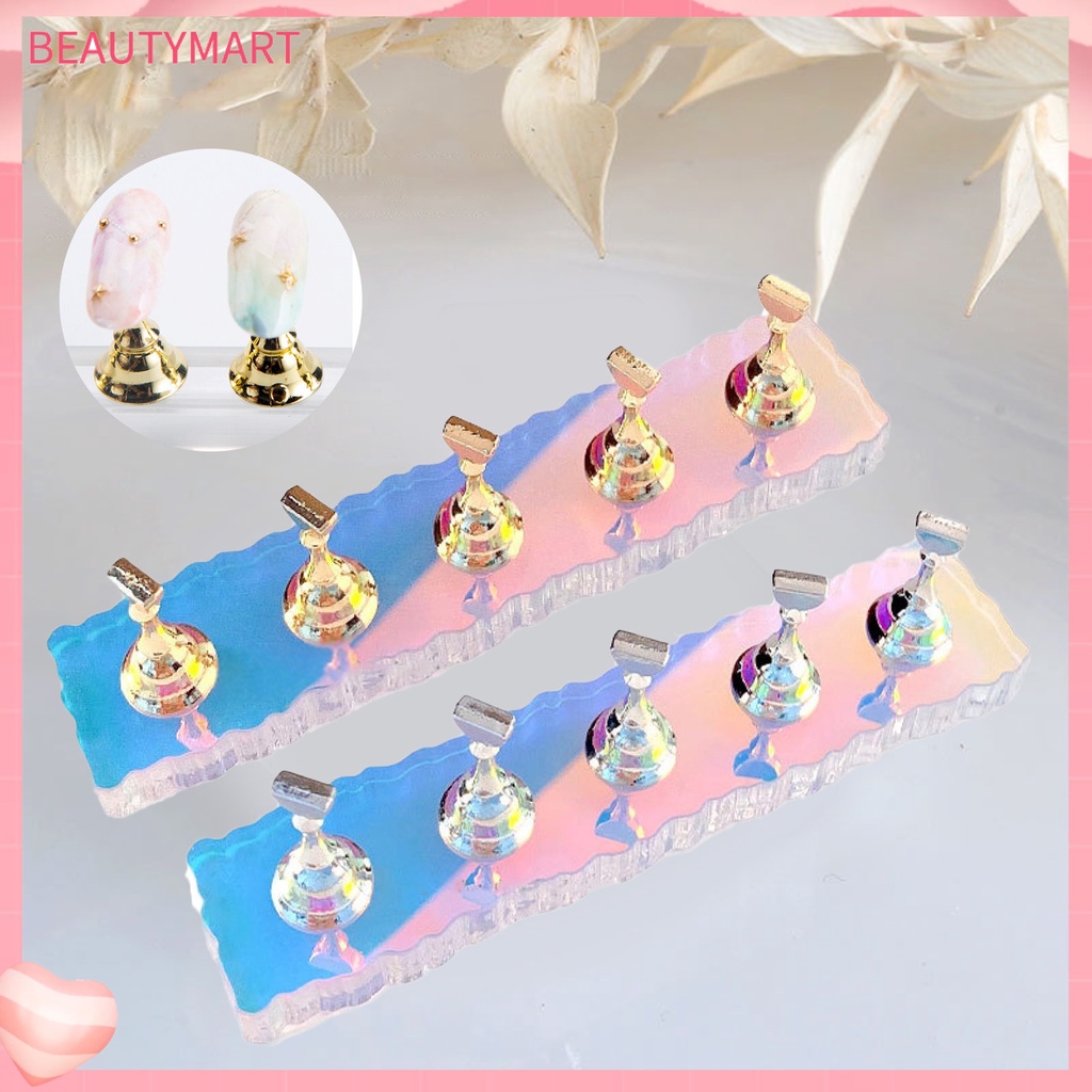 1 Bộ Giá Đỡ Trưng Bày Móng Tay Giả Lấp Lánh Có Thể Tháo Rời