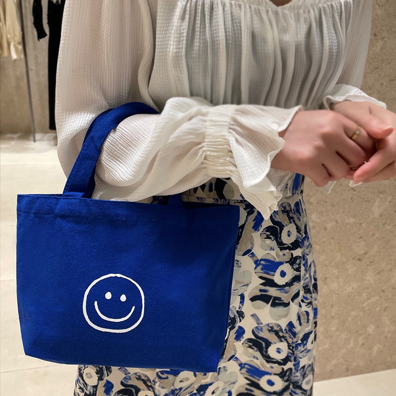 Túi vải Họa Tiết Mặt Cười Đơn Giản Thời Trang 2023