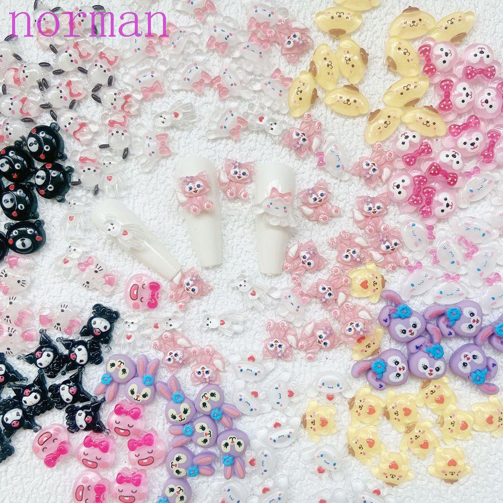 Set 20 Phụ Kiện Trang Trí Móng Tay Nghệ Thuật DIY Hình Pikachu / Hello Kitty|Phụ Kiện Trang Trí Móng Tay Hình Chú Chó Pudding Đáng Yêu