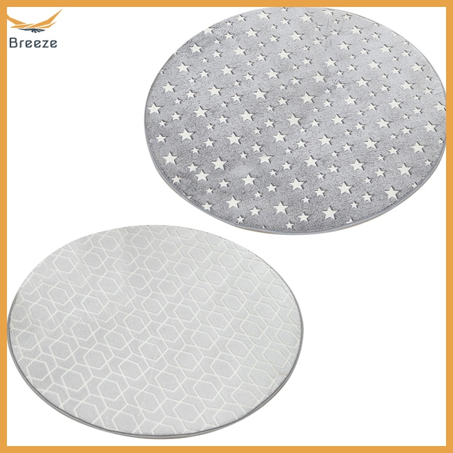 Thảm Lót Sàn Hình Tròn Bằng Vải Flannel Chống Trượt Phong Cách Hiện Đại