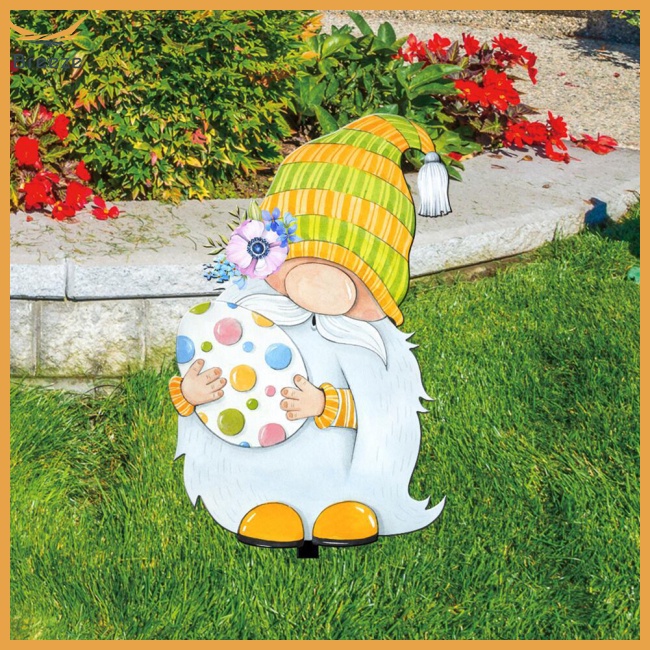 Biển Hiệu Trang Trí Sân Vườn Hình Trứng Lễ Phục Sinh Hai Mặt Bằng Acrylic