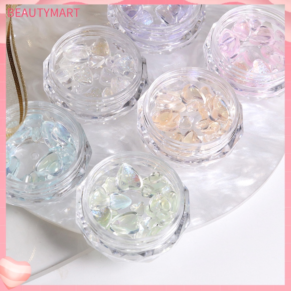 1 Hộp Phụ Kiện Trang Trí Móng Tay 3D Hình Trái Tim Tinh Tế Chống Nước