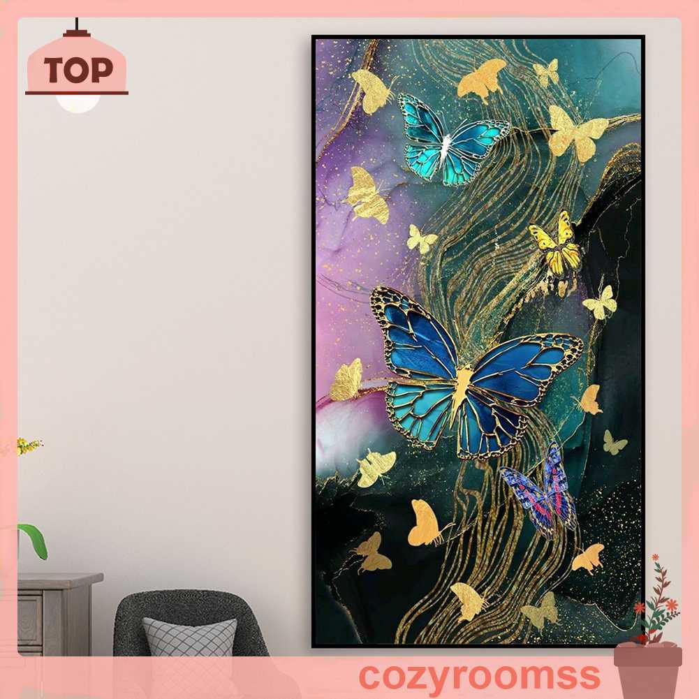 Tranh Đính Đá Kim Cương Toàn Bộ 5D DIY Hình Vẽ Bướm