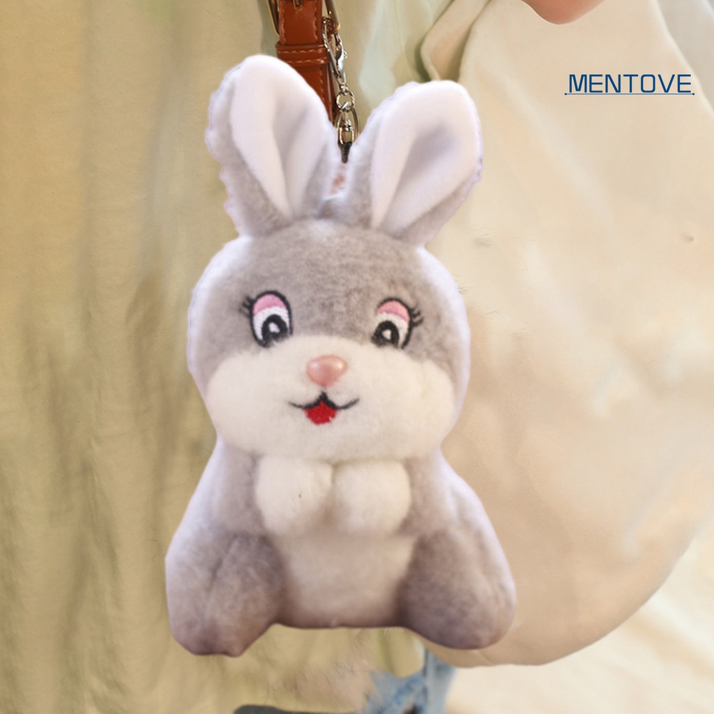 Thỏ Nhồi Bông 12cm Treo Chìa Khóa Trang Trí Dễ Thương