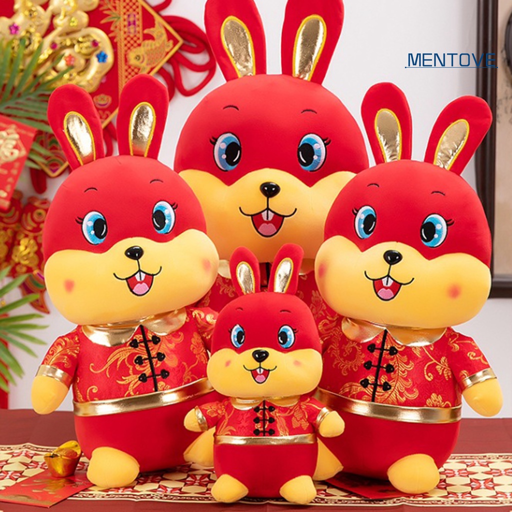 Thỏ Nhồi Bông May Mắn Phong Cách Trung Hoa Dễ Thương 2023