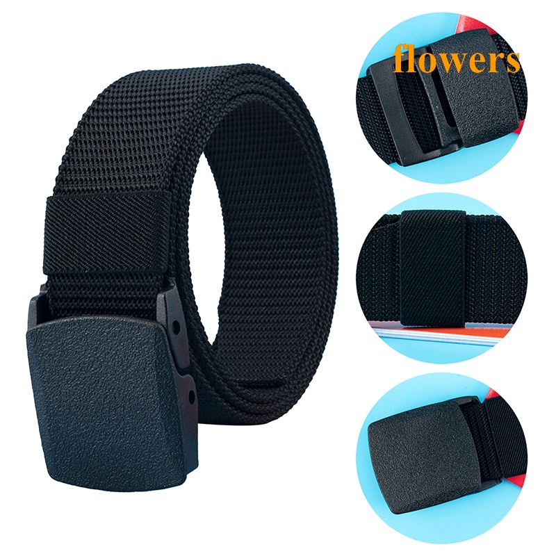 Thắt Lưng nylon Khóa Nhựa Họa Tiết Hoa Điều Chỉnh Được Cho Nam