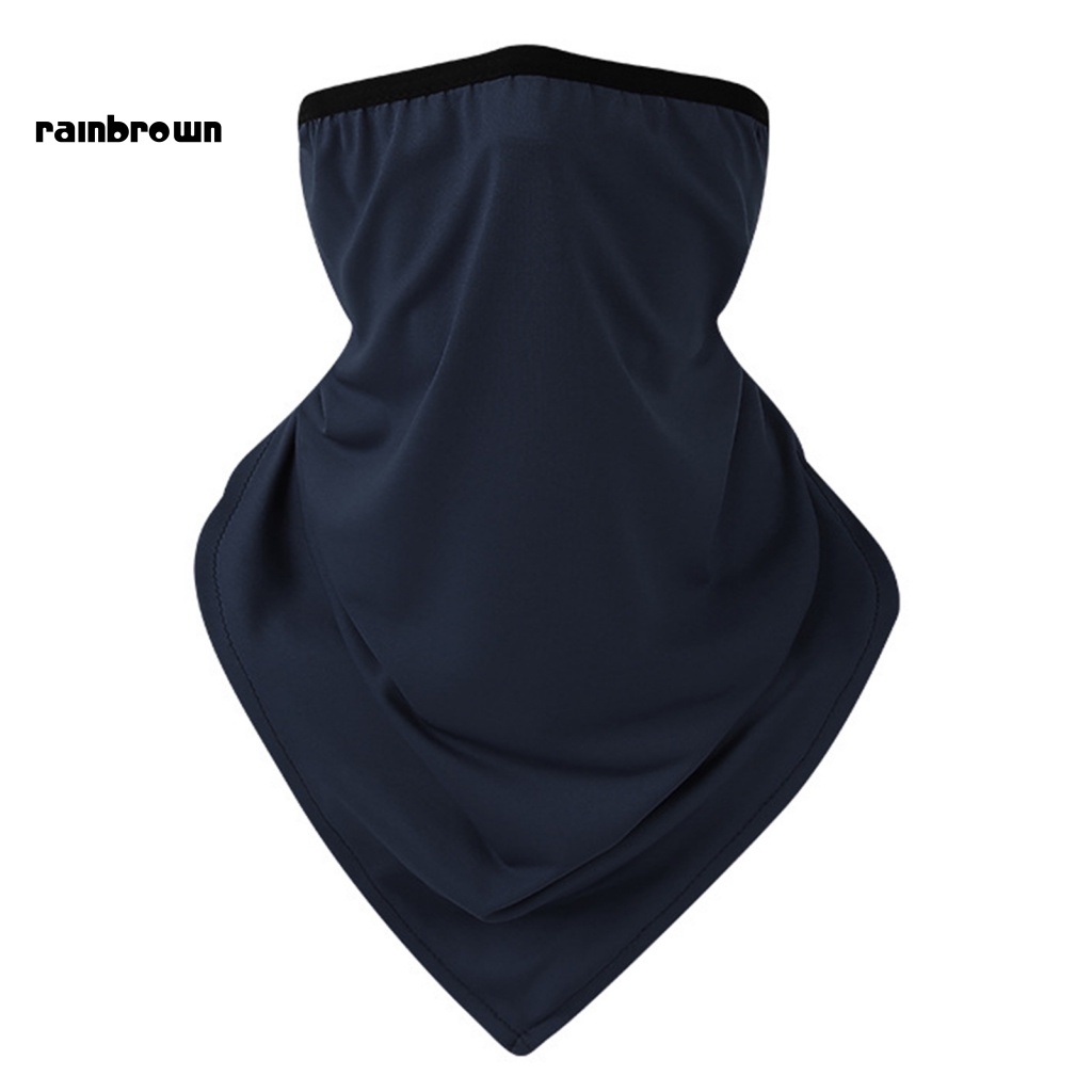 &lt; Rainbrown &gt; Khăn Choàng Cổ Tam Giác In Rằn Ri Bảo Vệ Tai Chống Nắng Đi Xe Đạp Unisex
