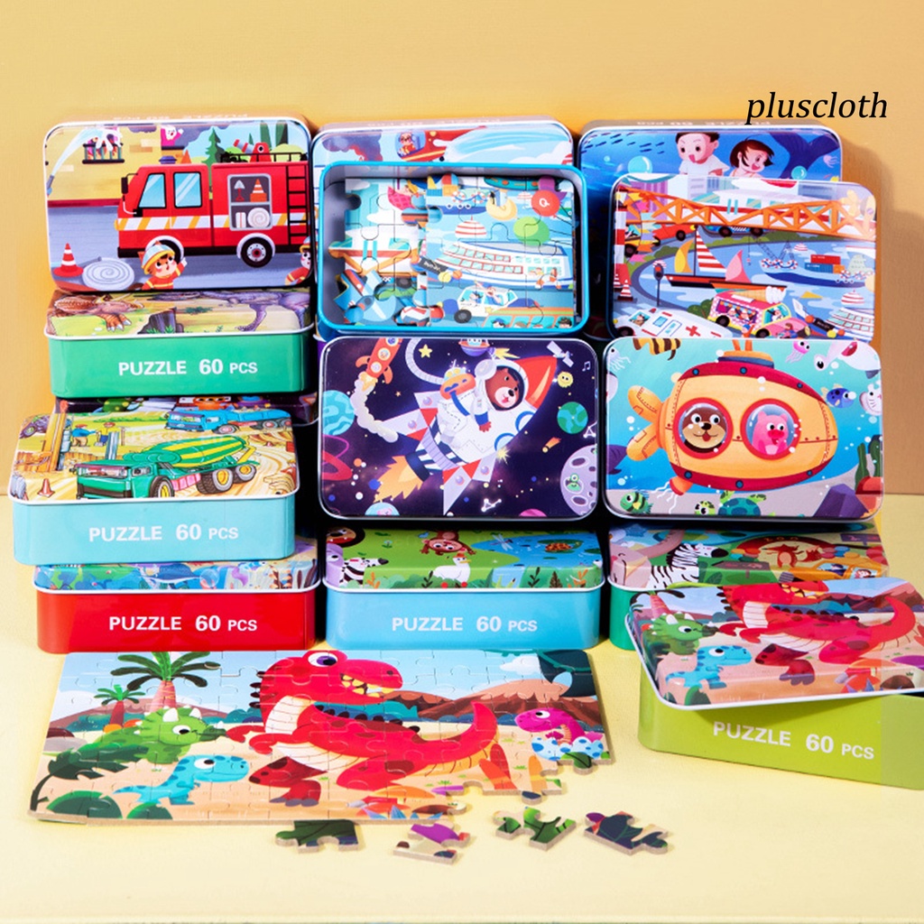 Bộ Đồ Chơi Xếp Hình Phương Tiện Giao Thông Đô Thị Bằng Gỗ Kèm Hộp Sắt Cho Bé