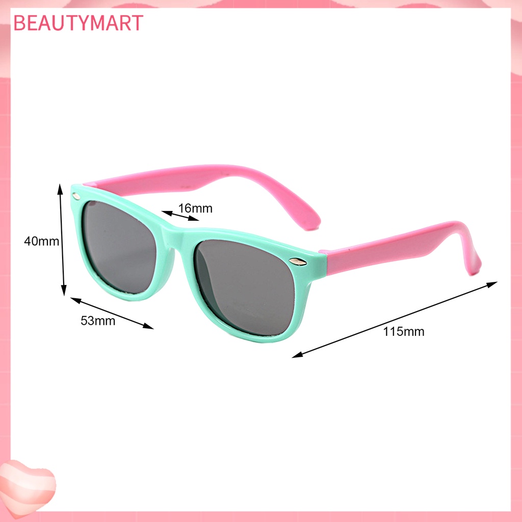 1 Cặp Kính Mát Phân Cực 100% AU Gọng Dày Linh Hoạt Bảo Vệ Cho Bé 3-12 Tuổi