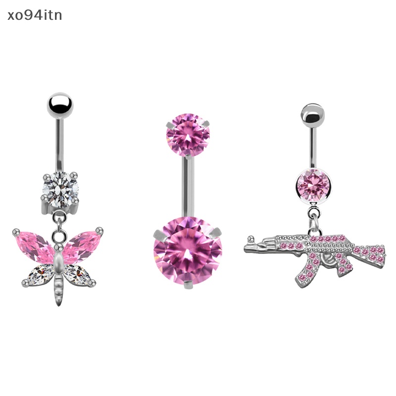 Khuyên Rốn Bằng Thép Không Gỉ Hình Trái Tim Thời Trang