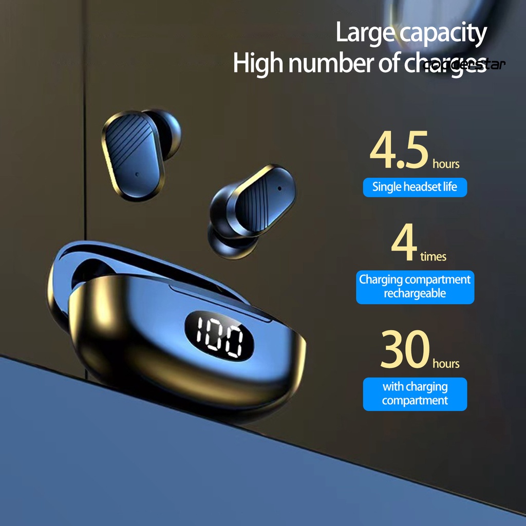 1 Bộ Tai Nghe Không Dây Bluetooth 5.2 Công Suất 5.2 Màn Hình LED Giảm Tiếng Ồn Kiểm Soát Âm Thanh Nổi