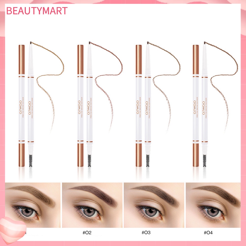 Bút Chì Kẻ Lông Mày Hai Đầu OTWOO Xoay Được Chống Nước Lâu Trôi Kèm Cọ