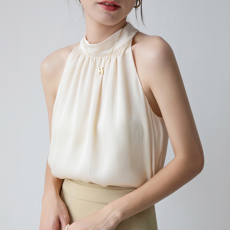Áo Yếm Cộc Tay Hở Lưng Thời Trang Mùa Hè Hàn Quốc