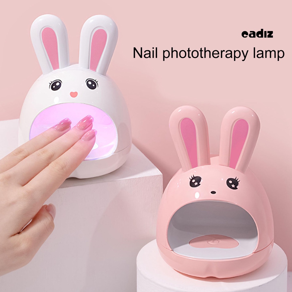 Bộ Đèn LED UV Hong Khô Móng Tay 24W DIY Hình Thỏ Dễ Thương