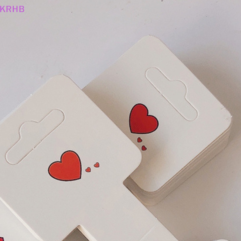 Bộ 50 Thẻ Treo Trưng Bày Vòng cổ Vòng Tay Trái Tim Đơn Giản Mới