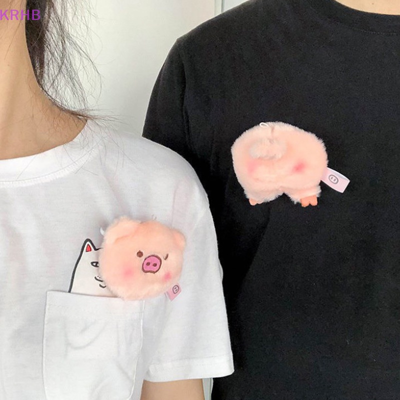 Móc Khóa Hình Heo Hồng Nhồi Bông Dễ Thương Mới