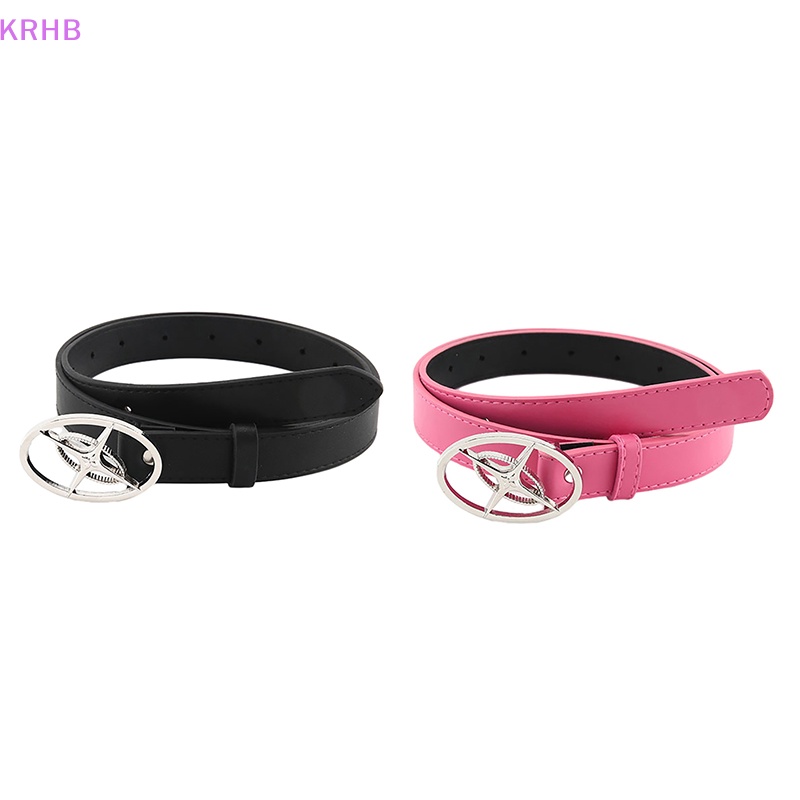 Thắt Lưng Da Khóa Kim Loại Hình Ngôi Sao Phong Cách Gothic Thời Trang Cho Nam Và Nữ Mới